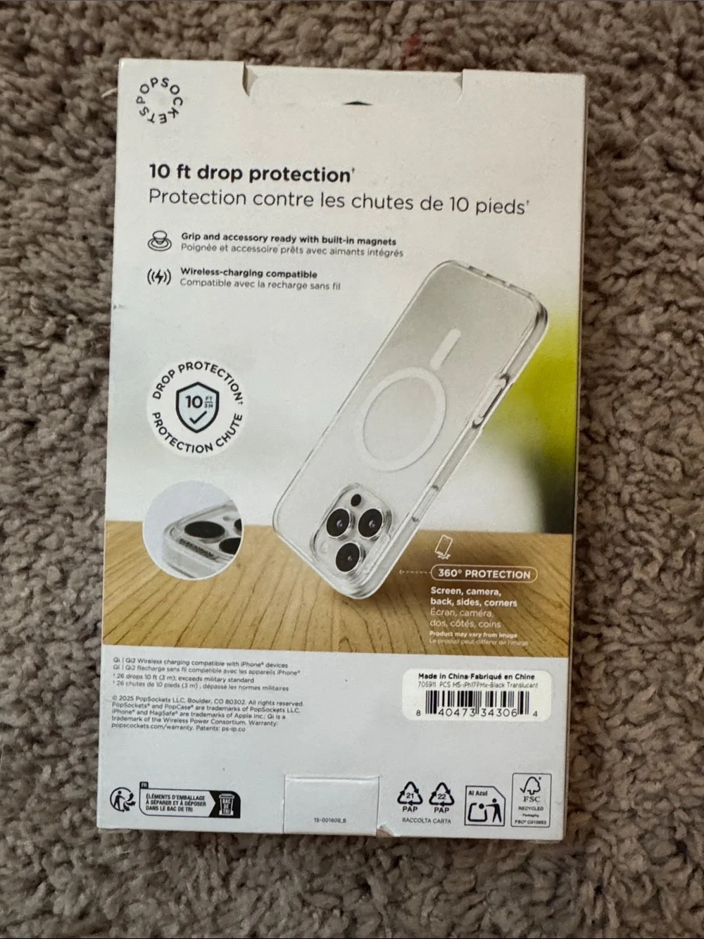 POPSOCKETS PopCase MagSafe Compatible Phone Case - Black